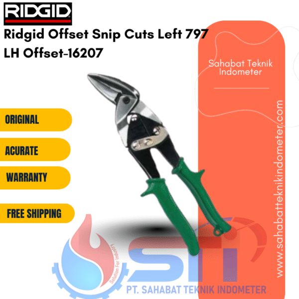 Ridgid Offset Snip Cuts Left 797 LH Offset-16207