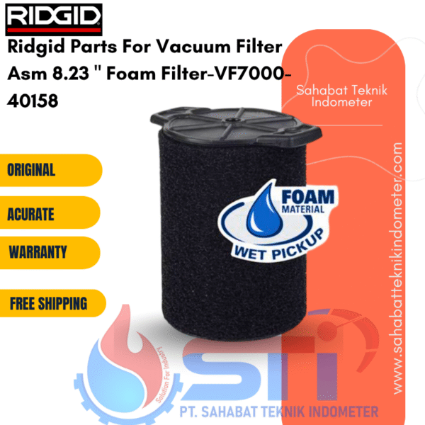 Ridgid Parts For Vacuum Filter Asm 8.23 " Foam Filter-VF7000-40158