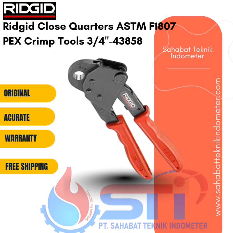 Ridgid Close Quarters ASTM F1807 PEX Crimp Tools 3/4"-43858