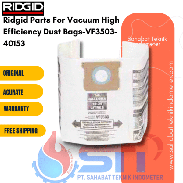 Ridgid Parts For Vacuum High Efficiency Dust Bags-VF3503-40153