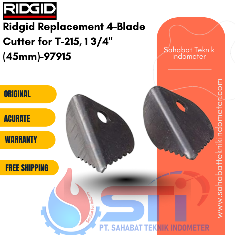 Ridgid Replacement 4-Blade Cutter for T-215, 1 3/4"(45mm)-97915