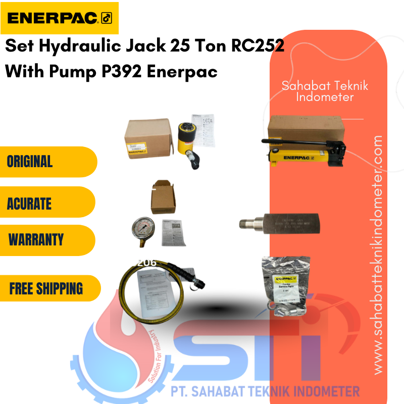 Set Hydraulic Jack 25 Ton RC252 With Pump P392 Enerpac