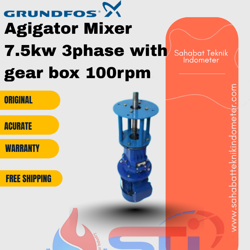 Agigator Mixer 7.5kw 3phase with gear box 100rpm