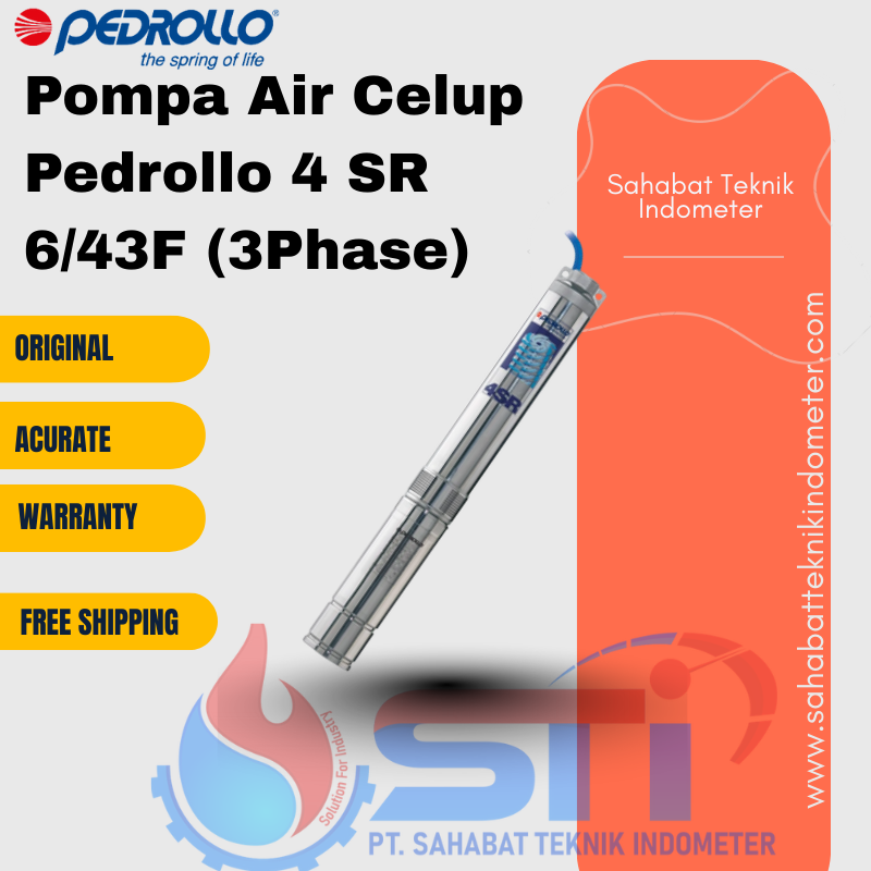 Pompa Air Celup Pedrollo 4 SR 6/43F (3Phase)