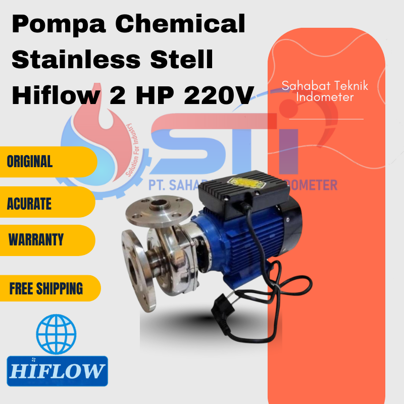 Pompa Chemical Stainless Stell Hiflow 2 HP 220V