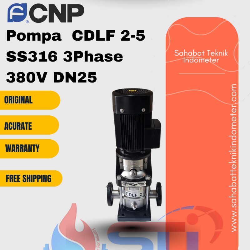 Pompa CDLF 2-5 SS316 3Phase 380V DN25