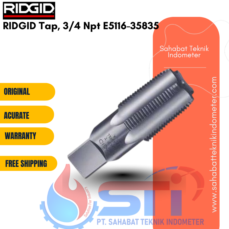 RIDGID Tap, 3/4 Npt E5116-35835