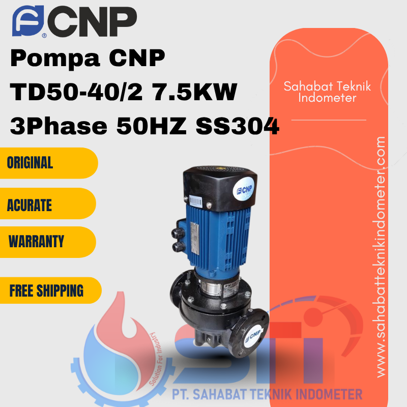 Pompa CNP TD50-40/2 7.5KW 3Phase 50HZ SS304