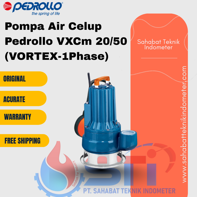 Pompa Air Celup Pedrollo VXCm 20/50 (VORTEX-1Phase)