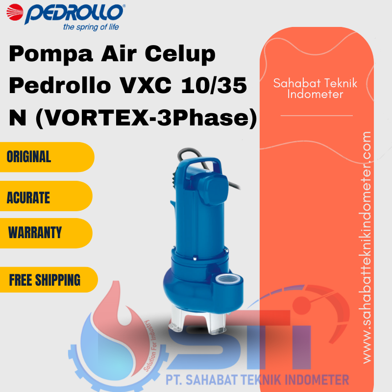 Pompa Air Celup Pedrollo VXC 10/35 N (VORTEX-3Phase)