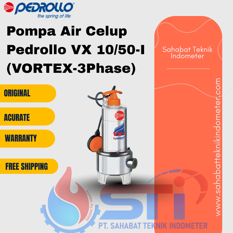 Pompa Air Celup Pedrollo VX 10/50-I (VORTEX-3Phase)