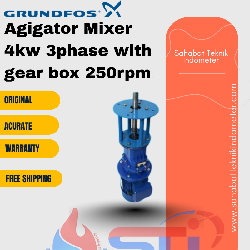 Agigator Mixer 4kw 3phase with gear box 250rpm