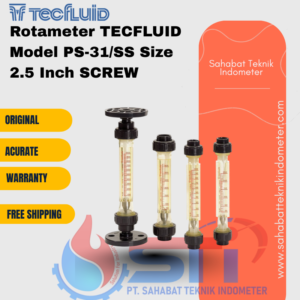 Rotameter TECFLUID Model PS-31/SS Size 2.5 Inch SCREW