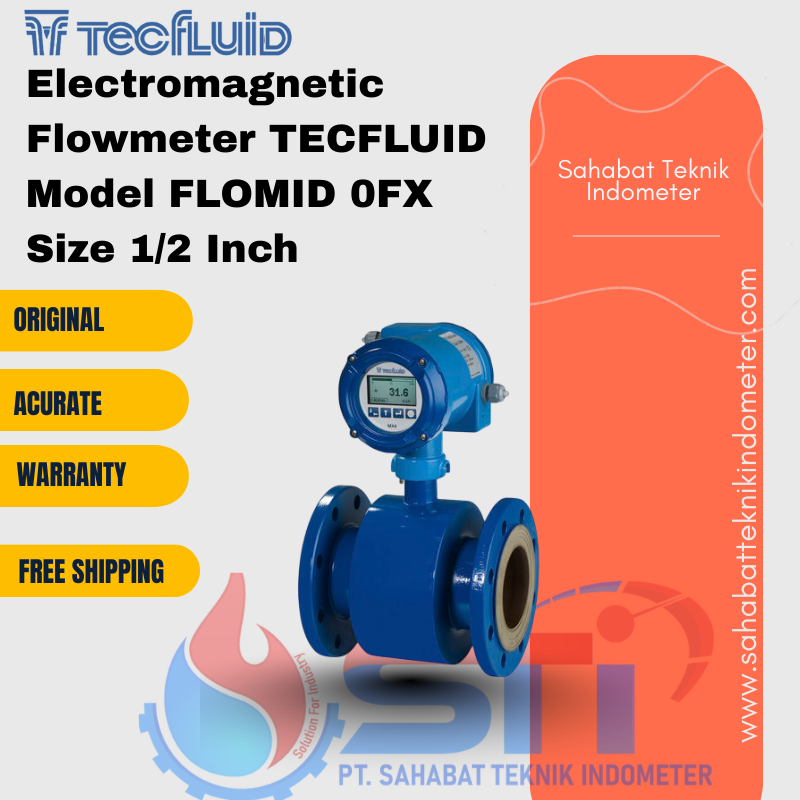 Electromagnetic Flowmeter TECFLUID Model FLOMID 0FX Size 1/2 Inch