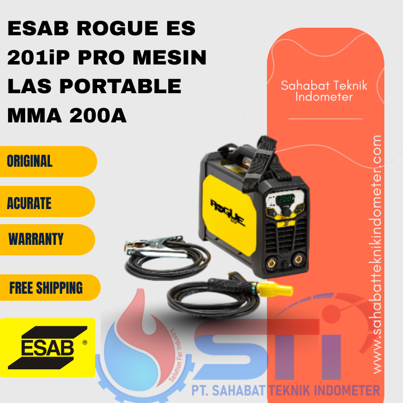 ESAB ROGUE ES 201iP PRO MESIN LAS PORTABLE MMA 200A