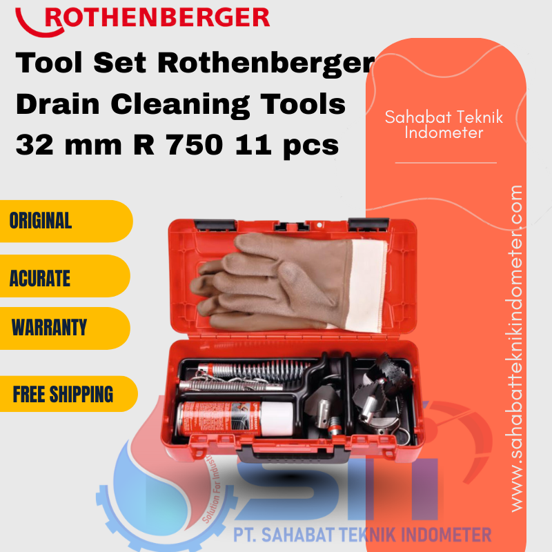 Tool Set Rothenberger Drain Cleaning Tools 32 mm R 750 11 pcs
