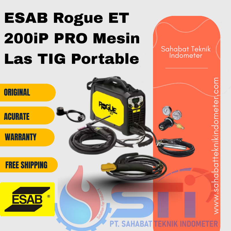 ESAB Rogue ET 200iP PRO Mesin Las TIG Portable