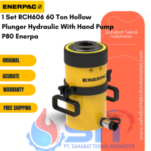 1 Set RCH606 60 Ton Hollow Plunger Hydraulic With Hand Pump P80 Enerpa