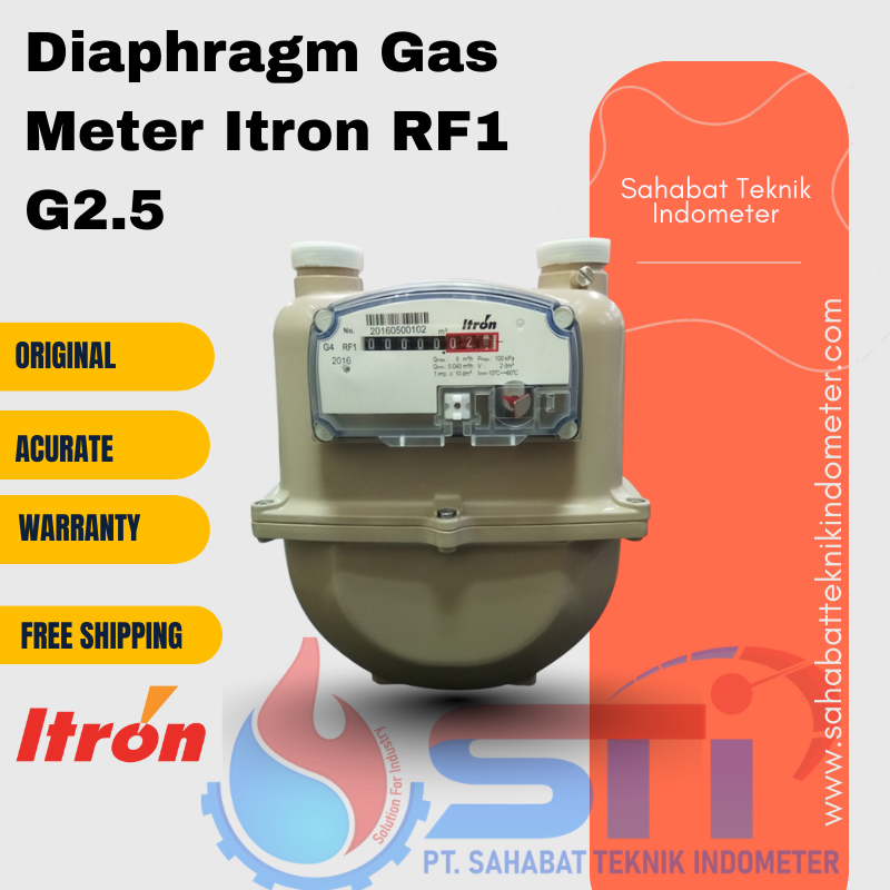 Diaphragm Gas Meter Itron RF1 G2.5